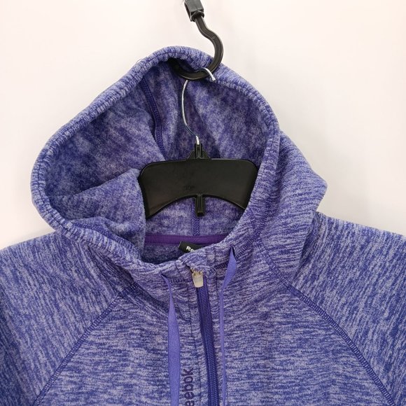 REEBOK PURPLE  MEDIUM ZIP UP JACKET WITH THUMB HOLES - Picture 3 of 15
